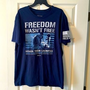 Hold Fast Navy Blue Short Sleeve. Size L.